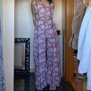 Floral red Anokhi romper/jumpsuit